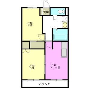 2DK 間取り図