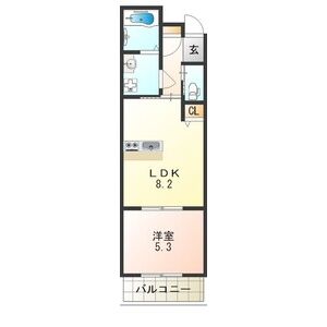 1LDK 間取り図