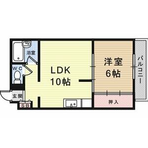 1LDK 間取り図