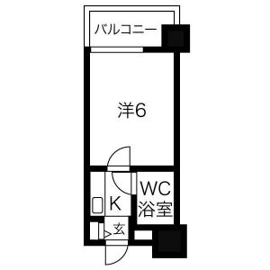 1K 間取り図