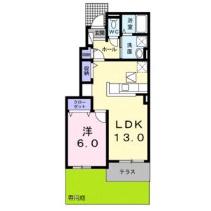 1LDK 間取り図