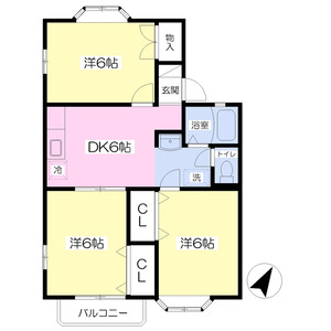 3DK 間取り図