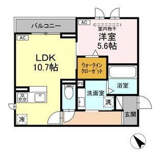 1LDK 間取り図