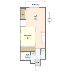 1LDK 間取り図