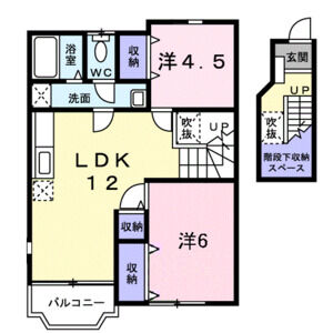 2LDK 間取り図