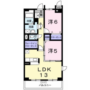 2LDK 間取り図