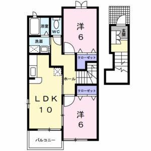 2LDK 間取り図