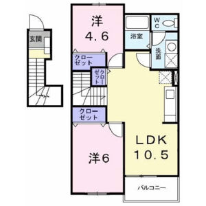 2LDK 間取り図