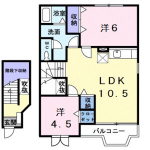 2LDK 間取り図