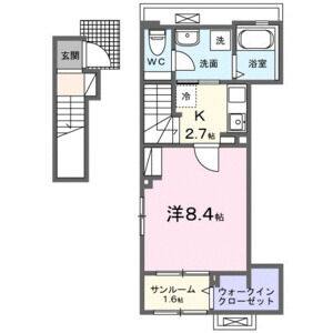 1K 間取り図