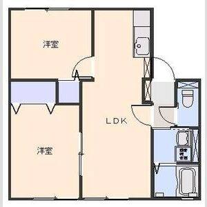 2LDK 間取り図