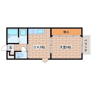 1DK 間取り図