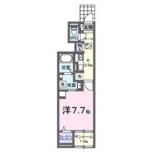 1K 間取り図