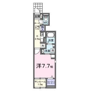 1K 間取り図