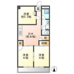 3DK 間取り図