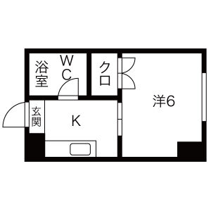 1K 間取り図