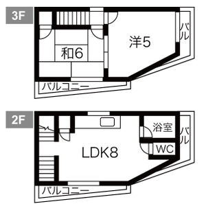 2LDK 間取り図