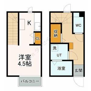 1K 間取り図