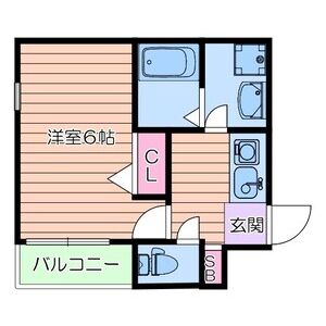 1K 間取り図