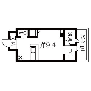 1LDK 間取り図