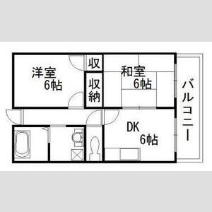 2DK 間取り図