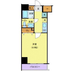1K 間取り図