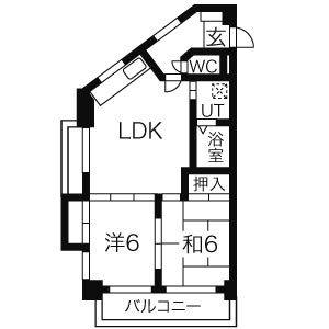 2LDK 間取り図