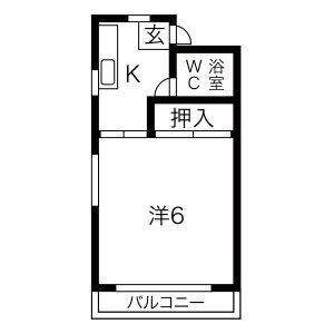 1K 間取り図