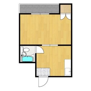 1K 間取り図