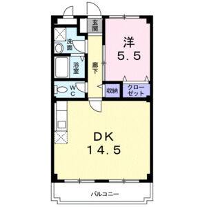 1LDK 間取り図