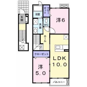 2LDK 間取り図