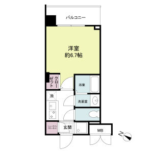 1K 間取り図