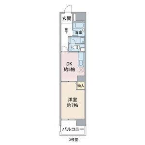 1DK 間取り図