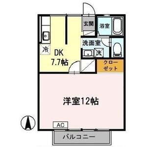 1DK 間取り図