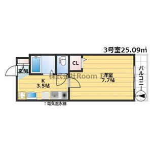 1K 間取り図
