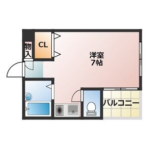 1K 間取り図