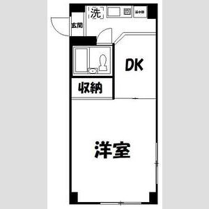 1DK 間取り図