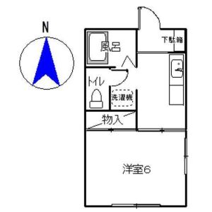 1K 間取り図