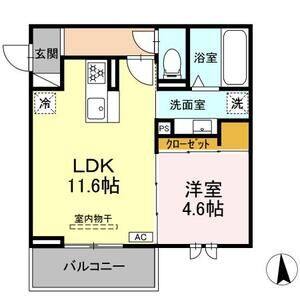 1LDK 間取り図