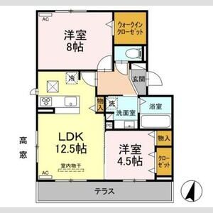 2LDK 間取り図