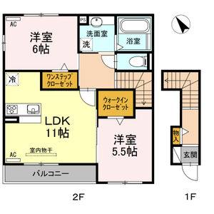 2LDK 間取り図