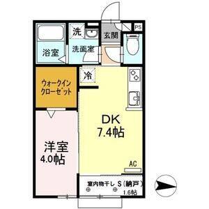 1DK 間取り図