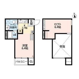 1K 間取り図