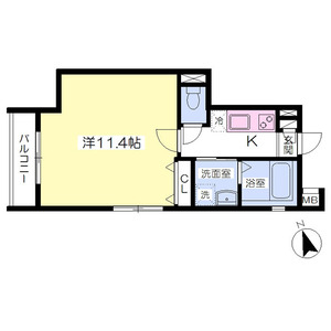 1K 間取り図