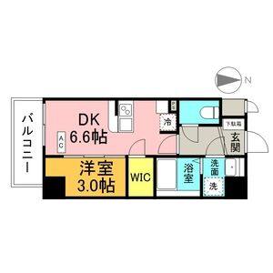 1DK 間取り図
