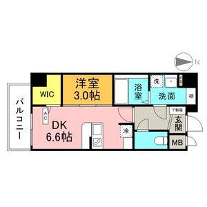 1DK 間取り図
