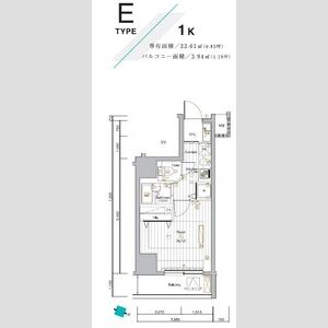1K 間取り図