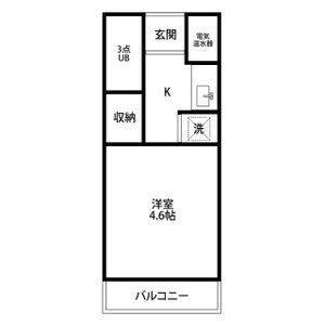 1K 間取り図