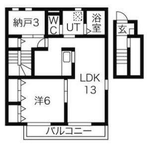 1LDK 間取り図