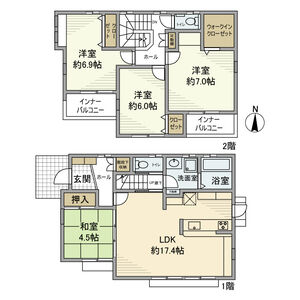 4LDK 間取り図